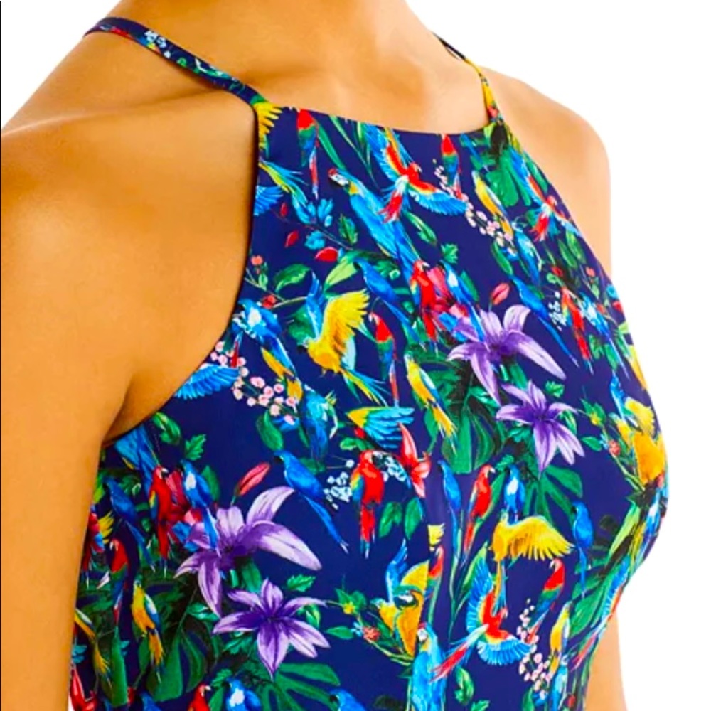 NWT Aqua & Mary Katrantzou Dress Size XS Multi Blue